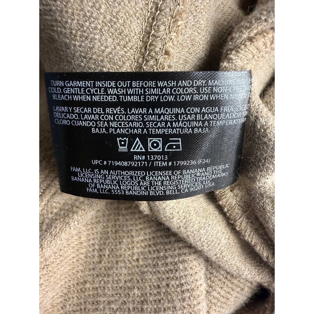Banana Republic Mens XXL Tan Heather Quarter Zip Pullover Sweater 1799236 F24